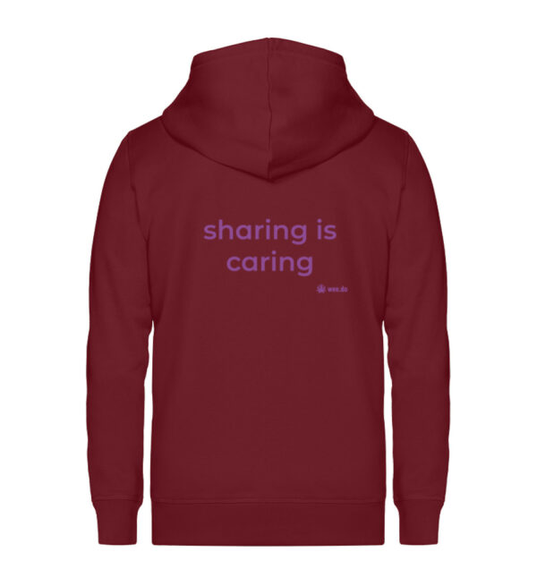 Zipper, back print, "sharing is caring" - Unisex Organic Zipper ST/ST-6974