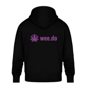 Hoodie, wee.do logo, back print, relaxed fit - Unisex Oversized Organic Hoodie-16