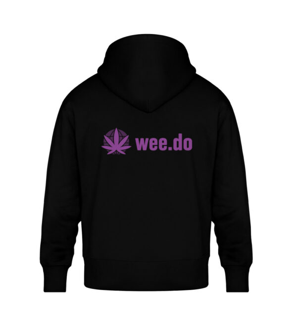 Hoodie, wee.do logo, back print, relaxed fit - Unisex Oversized Organic Hoodie-16