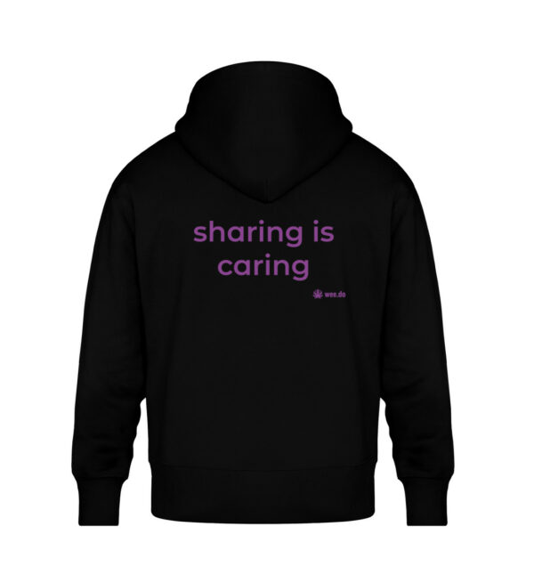 Hoodie, “sharing is caring”, back print, relaxed fit - Unisex Oversized Organic Hoodie-16