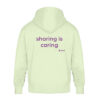 Hoodie, “sharing is caring”, back print, relaxed fit - Unisex Oversized Organic Hoodie-7105