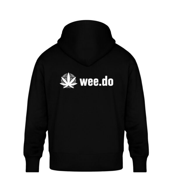 Hoodie, wee.do logo, white back print, relaxed fit - Unisex Oversized Organic Hoodie-16
