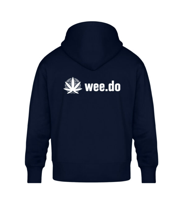 Hoodie, wee.do logo, white back print, relaxed fit - Unisex Oversized Organic Hoodie-6959