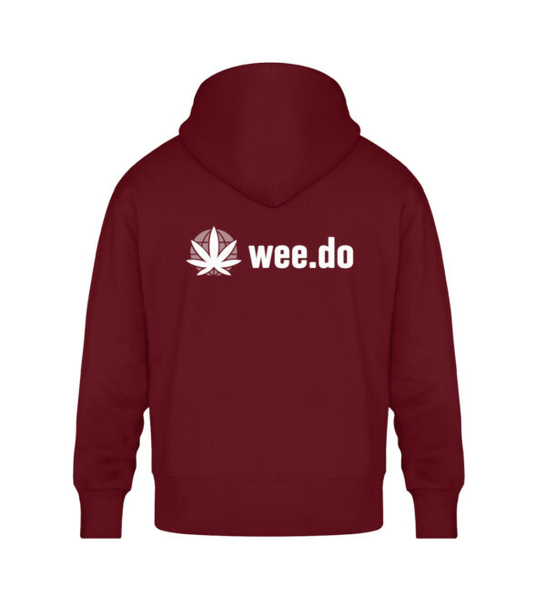 Hoodie, wee.do logo, white back print, relaxed fit - Unisex Oversized Organic Hoodie-6974