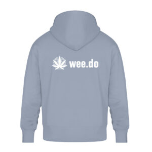 Hoodie, wee.do logo, white back print, relaxed fit - Unisex Oversized Organic Hoodie-7086
