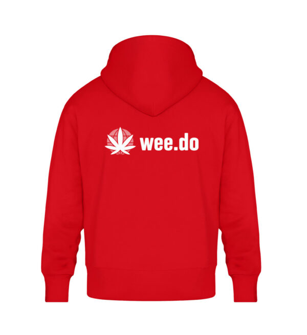 Hoodie, wee.do logo, white back print, relaxed fit - Unisex Oversized Organic Hoodie-6973