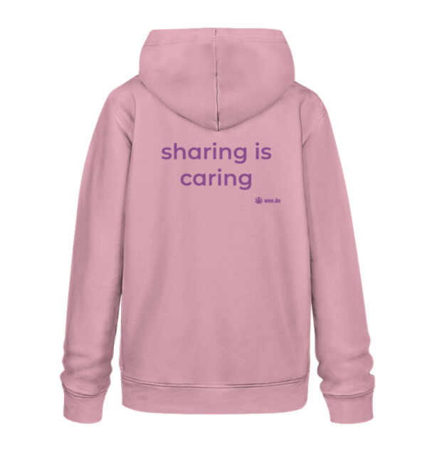 Hoodie, "sharing is caring", back print, medium fit - Unisex Organic Hoodie 2.0 ST/ST-6883