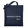 Bag "sharing is caring", white print - Organic Jutebeutel-6959