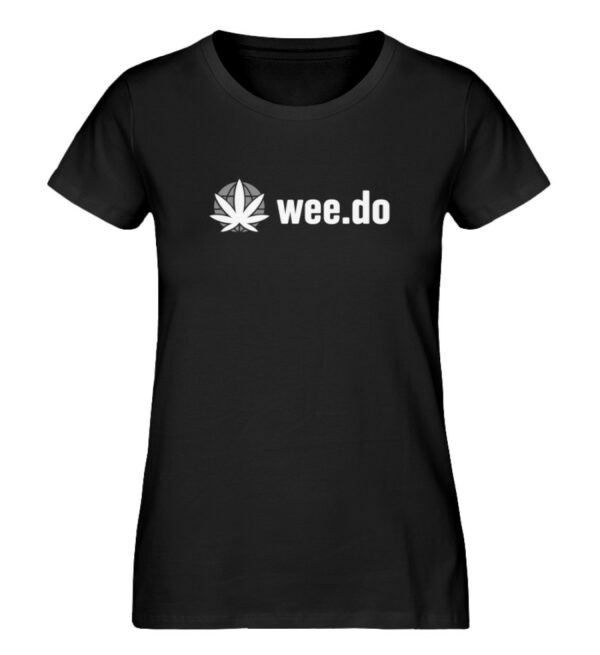 Women-s fitted T-Shirt, wee.do logo, white front print - Damen Premium Organic Shirt-16