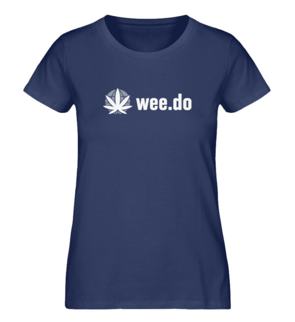 Women-s fitted T-Shirt, wee.do logo, white front print - Damen Premium Organic Shirt-6057