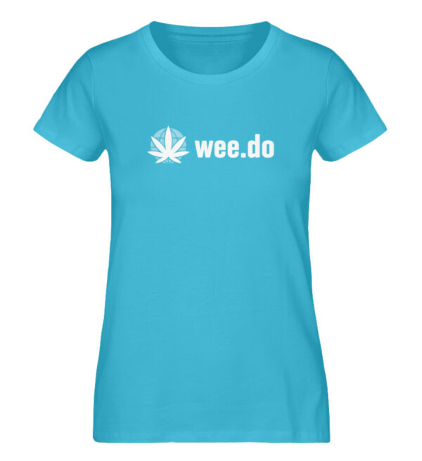 Women-s fitted T-Shirt, wee.do logo, white front print - Damen Premium Organic Shirt-2462