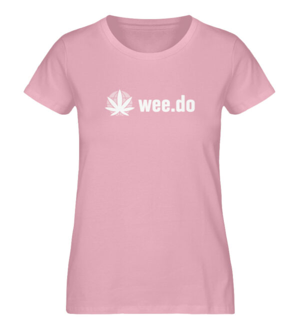 Women-s fitted T-Shirt, wee.do logo, white front print - Damen Premium Organic Shirt-6883