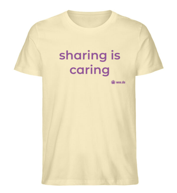 T-Shirt,"sharing is caring", front print, unisex, medium fit