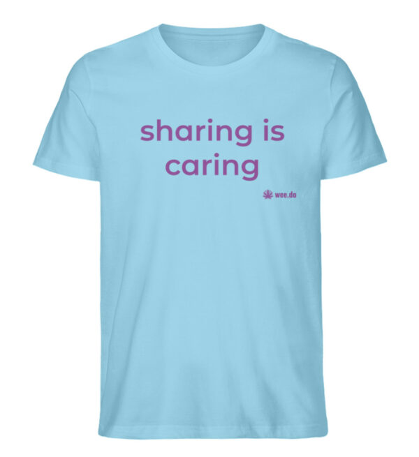T-Shirt,"sharing is caring", front print, unisex, medium fit - Herren Premium Organic Shirt-674