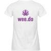 Women-s fitted T-Shirt, big wee.do logo, back print - Damen Premium Organic Shirt-3