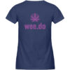 Women-s fitted T-Shirt, big wee.do logo, back print - Damen Premium Organic Shirt-6057