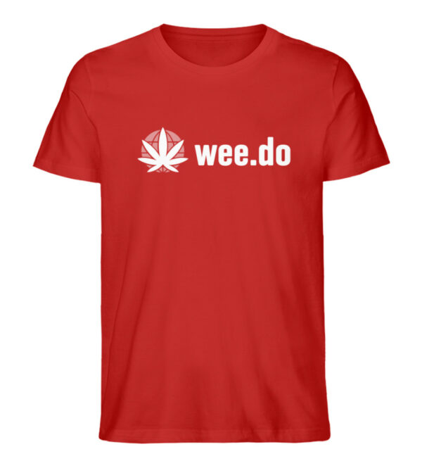 T-Shirt, wee.do logo, white front print, unisex, medium fit - Herren Premium Organic Shirt-4