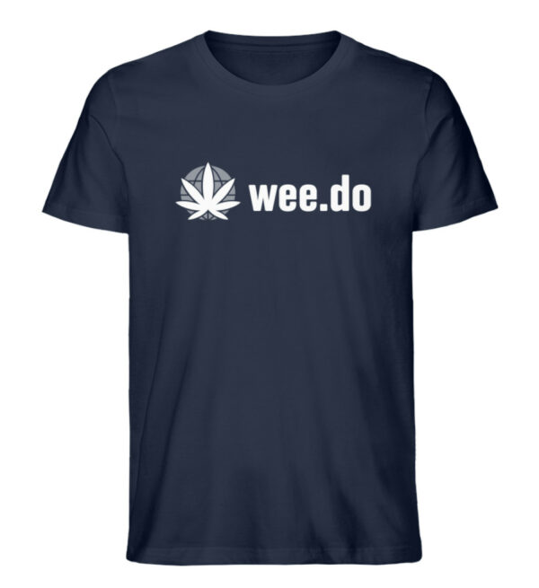 T-Shirt, wee.do logo, white front print, unisex, medium fit - Herren Premium Organic Shirt-6959