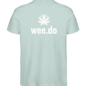 T-Shirt, big wee.do logo, white back print, unisex, medium fit - Herren Premium Organic Shirt-7033