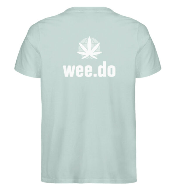 T-Shirt, big wee.do logo, white back print, unisex, medium fit - Herren Premium Organic Shirt-7033